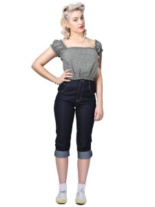 Monroe Cropped Jeans Blue