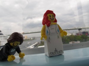 Our Lego figurines mid-Ferris Wheel ride. We were shit-scared, and any photos of us show the pure panic we were in...So you guys get the Lego version.